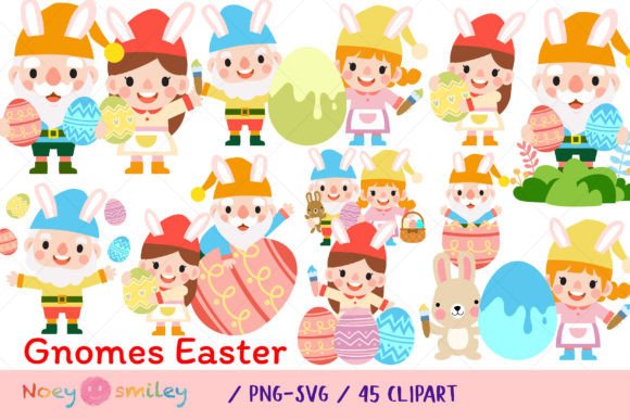 Download Easter Gnomes with Rabbit Ears Clipart - Rabbit Collection