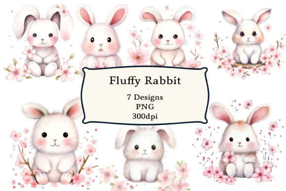 Download Fluffy Rabbit Clipart Sublimation - Rabbit Collection