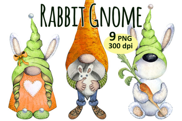 Download Easter Bunny Rabbit Gnome &amp; Carrot Png - Rabbit Collection
