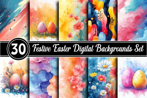 Download Festive Easter Digital Backgrounds - Backgrounds Collection