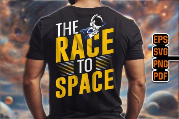 Download The Race to Space Unique T Shirt Design - Premium Resources