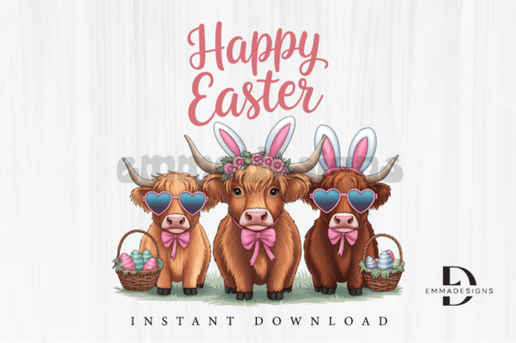 Download Cute Cow Easter Png, Retro Easter PNG - Retro easter png Collection