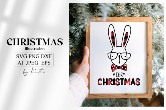 Download Christmas Bunny SVG. Bunny Face. Rabbit - Rabbit Collection