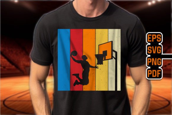 Download Basketball Retro Unique T-Shirt Design - Premium Resources
